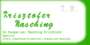 krisztofer masching business card